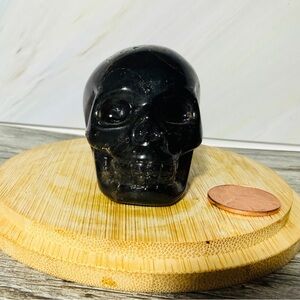 Smoky Quartz Skull Carving Crystal Protection Energy Meditation Grid Reiki